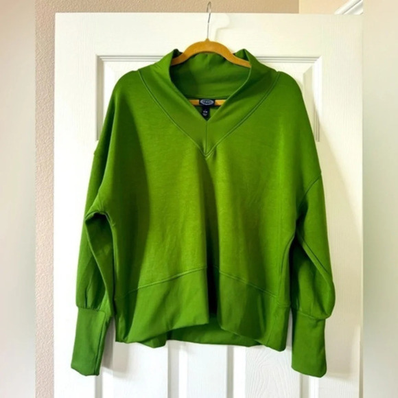Scoop Women's Scuba Knit V-Neck Sweatshirt size L - Picture 1 of 9